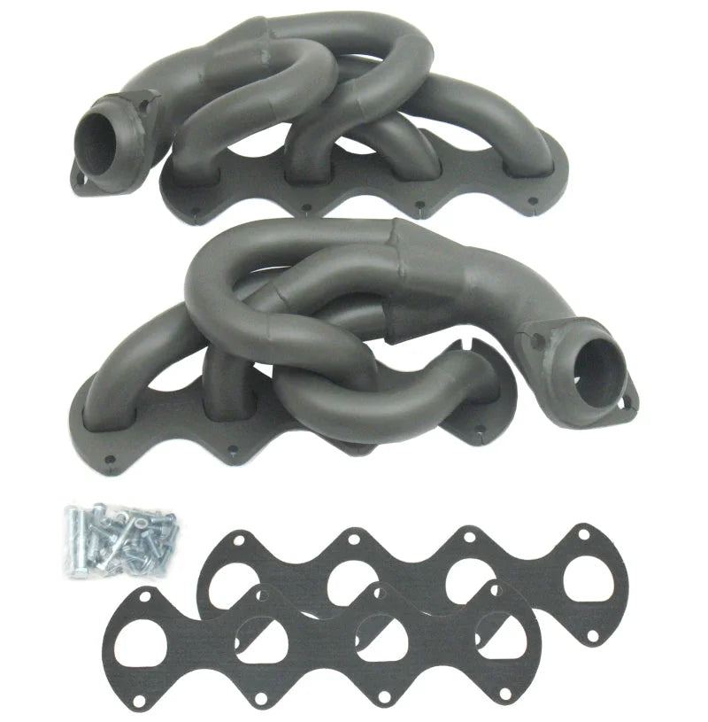JBA 05-10 Ford Mustang 4.6L 3V 1-5/8in Primary Ti Ctd Cat4Ward Header - Side View