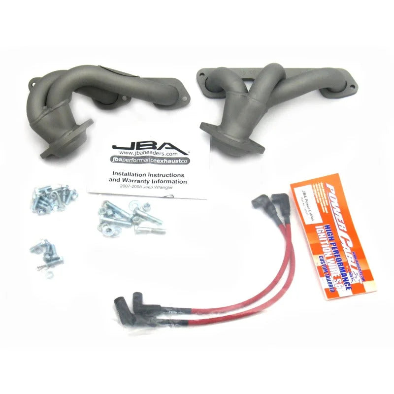 JBA 07-11 Jeep 3.8L V6 1-1/2in Primary Ti Ctd Cat4Ward Header - Side View