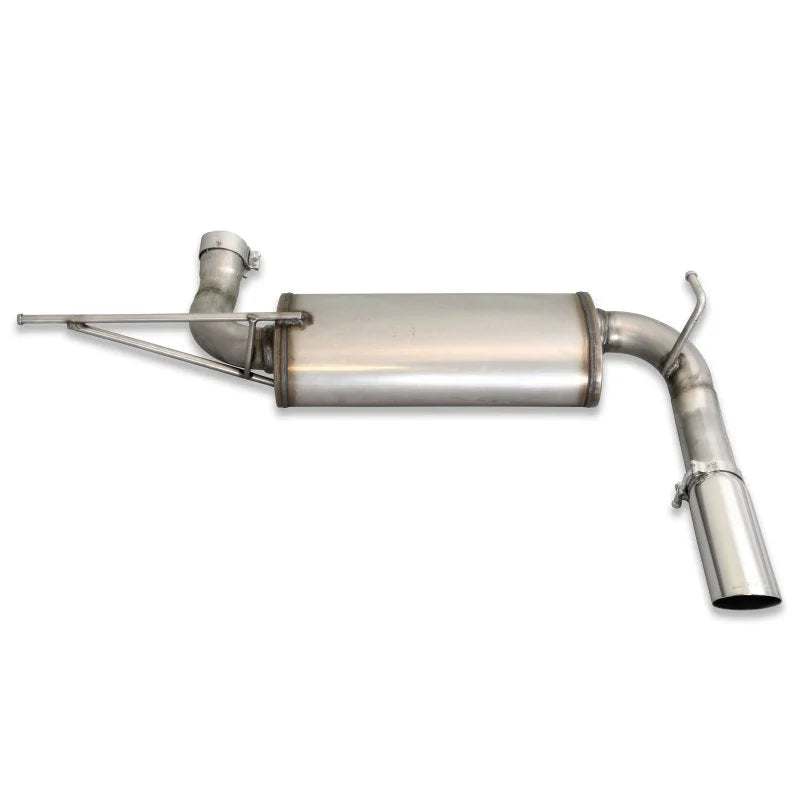 JBA 07-18 Jeep Wrangler JK 3.8L/3.6L 304SS Single Rear Exit Axle Back Exhaust - Detail View