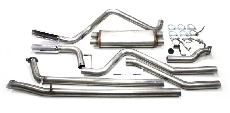 JBA 07-20 Toyota Tundra 4.6L/4.7L/5.7L 409SS Pass Side Dual Exit Cat-Back Exhaust - Side View