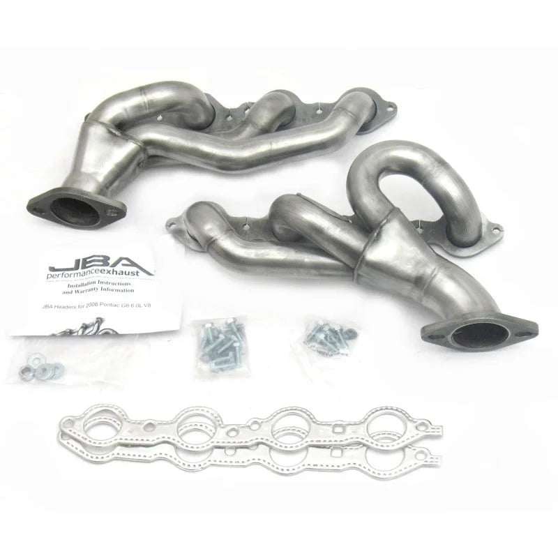 JBA 08-09 Pontiac G8 6.0/6.2L LS 1-3/4in Primary Raw 409SS Cat4Ward Header - Side View
