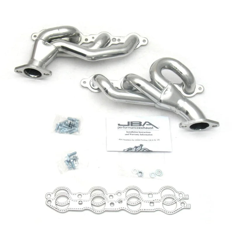 JBA 08-09 Pontiac G8 6.0/6.2L LS 1-3/4in Primary Silver Ctd Cat4Ward Header - Main Product View