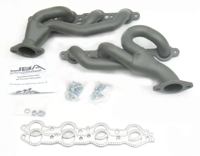 JBA 08-09 Pontiac G8 6.0/6.2L LS 1-3/4in Primary Ti Ctd Cat4Ward Header - Side View