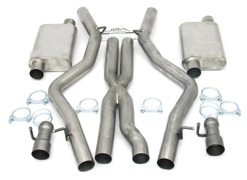 JBA 08-14 Dodge Challenger SRT8 6.1L/6.4L 409SS Dual Rear Exit Cat-Back Exhaust - Main Product View