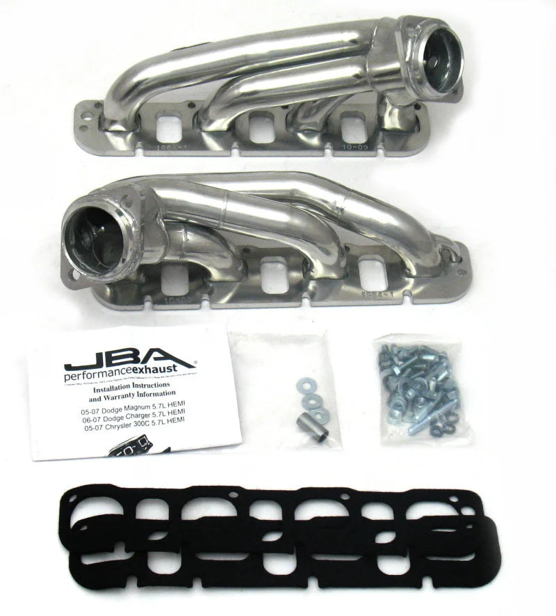 JBA 09-20 Chrysler 5.7L HEMI 1-3/4in Primary Silver Ctd Cat4Ward Header - Main Product View