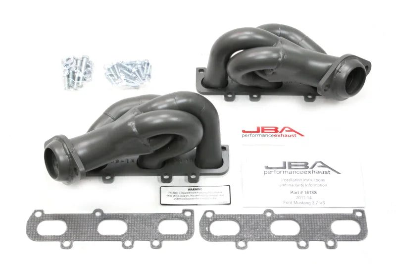 JBA 11-17 Ford Mustang 3.7L V6 1-5/8in Primary Ti Ctd Cat4Ward Header - Main Product View