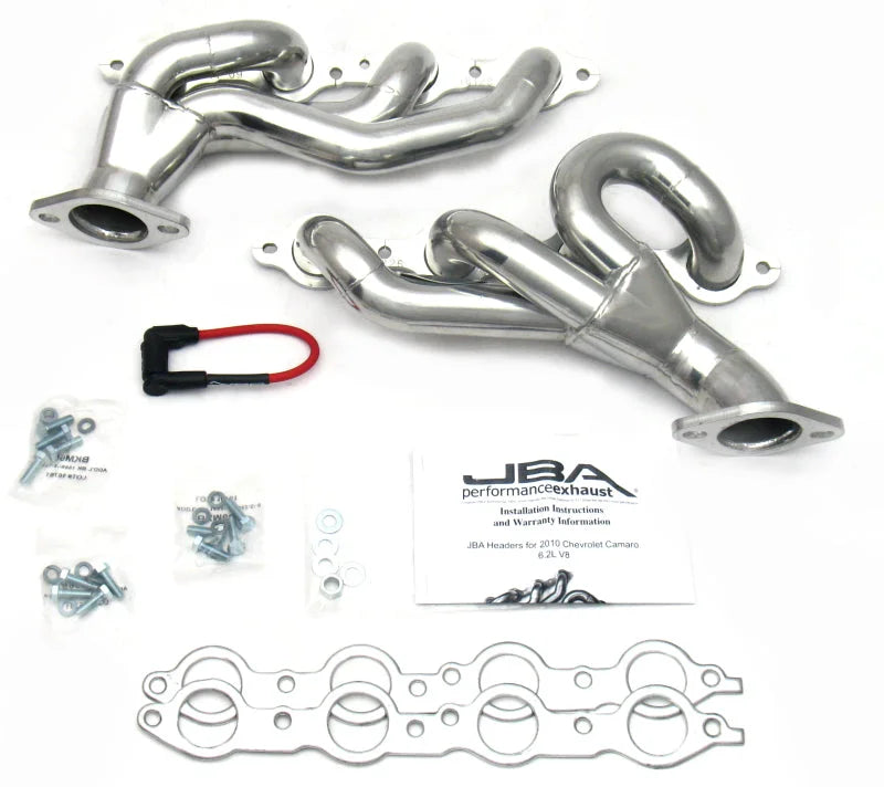 JBA 14-17 Chevy SS 6.2L LS 1-3/4in Primary Silver Ctd Cat4Ward Header - Side View