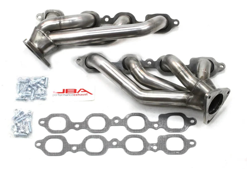 JBA 14-19 GM Truck 5.3L/6.2L DFI 1-5/8in Primary Raw 409SS Cat4Ward Header - Side View