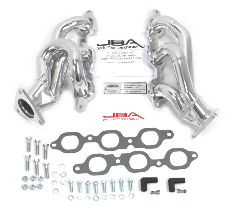 JBA 14-20 GM Truck 4.3L V6 1-5/8in Primary Silver Ctd Cat4Ward Header - Main Product View