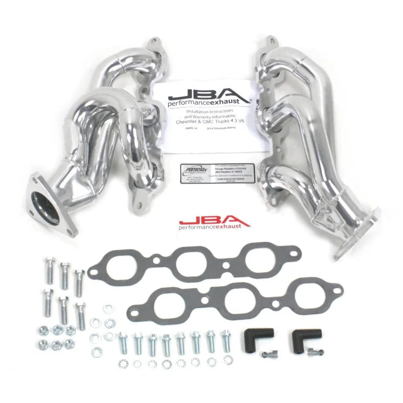 JBA 14-20 GM Truck 4.3L V6 1-5/8in Primary Silver Ctd Cat4Ward Header - Side View