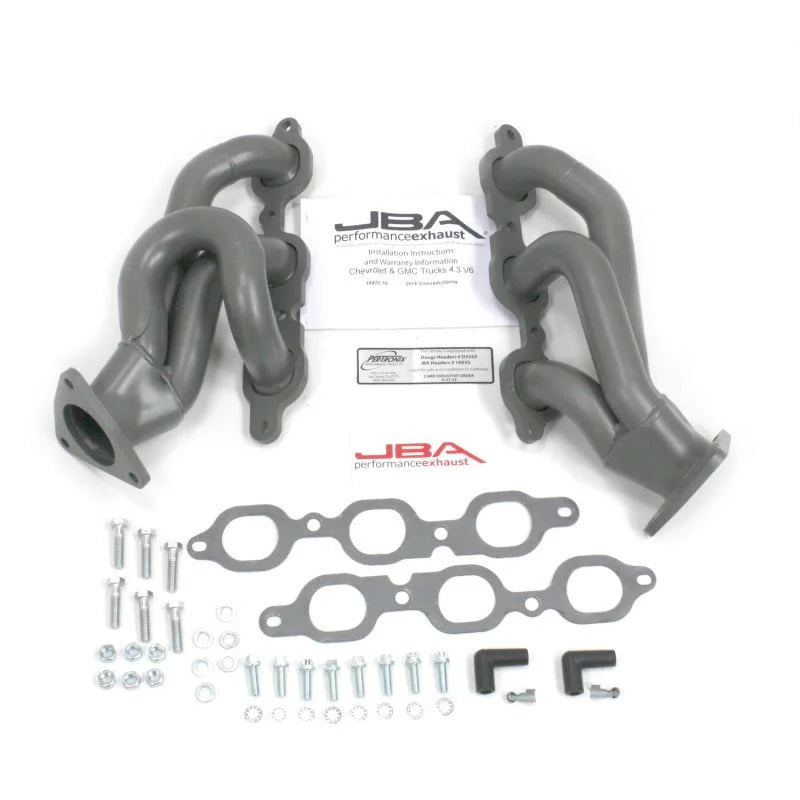 JBA 14-20 GM Truck 4.3L V6 1-5/8in Primary Ti Ctd Cat4Ward Header - Side View