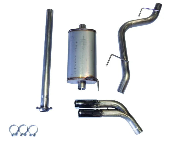 JBA 15-20 Ford F-150 2/4WD 2.7L/3.5L/5.0L 304SS Dual Side Exit Cat-Back Exhaust - Side View