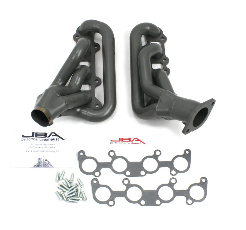 JBA 15-20 Ford Mustang 5.0L Coyote 1-3/4in Primary Ti Ctd Cat4Ward Header - Side View