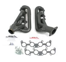 Load image into Gallery viewer, JBA 15-20 Ford Mustang 5.0L Coyote 1-3/4in Primary Ti Ctd Cat4Ward Header - Side View