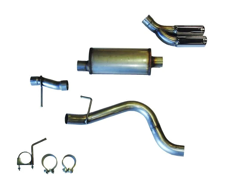 JBA 19-20 Ford Ranger 2.3L 409SS Pass Side Dual Exit Cat-Back Exhaust - Side View