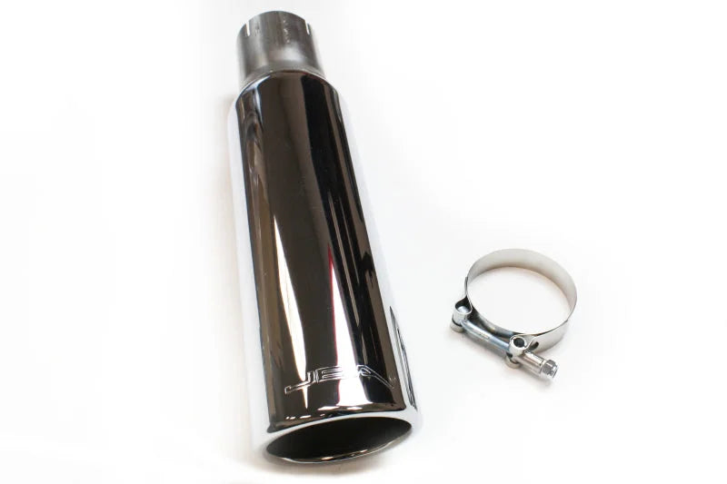 JBA 2.5in x 3.5in x 15in Polished Chrome Tip - Clamp On - Main Product View