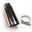 Load image into Gallery viewer, JBA 2.5in x 3in x 9in Polished Chrome Tip - Clamp On - Side View