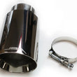 Load image into Gallery viewer, JBA 2.5in x 4.5in x 8 1/4in Double Wall Polished Chrome Tip - Clamp On - Main Product View