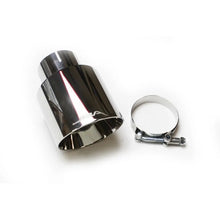 Load image into Gallery viewer, JBA 2.5in x 4in x 5-3/4in Double Wall Polished Chrome Tip - Clamp On - Main Product View