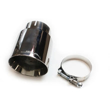 Load image into Gallery viewer, JBA 3in x 4in x 5-3/4in Double Wall Polished Chrome Tip - Clamp On - Side View
