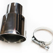 Load image into Gallery viewer, JBA 3in x 4in x 7-1/4in Double Wall Polished Chrome Tip - Clamp On - Side View