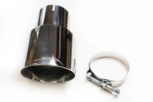 Load image into Gallery viewer, JBA 3in x 4in x 7-1/4in Double Wall Polished Chrome Tip - Clamp On - Side View