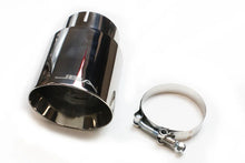 Load image into Gallery viewer, JBA 3in x 4in x 7-5/8in Double Wall Polished Chrome Tip - Clamp On - Side View