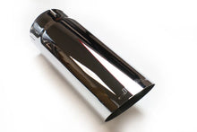 Load image into Gallery viewer, JBA 4in x 4.5in x 12in Angle Cut Chrome Plated Exhaust Tip - Side View