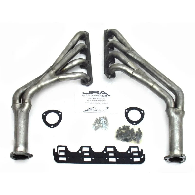 JBA 65-70 Ford Mustang 260-302 SBF 1-1/2in-1-3/4in Primary Raw 409 Tri Y Header - Side View