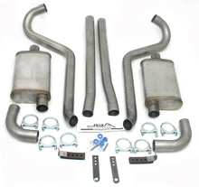 Load image into Gallery viewer, JBA 65-70 Ford Mustang 260-428 409SS Dual Turn Down Header Back Exhaust - Side View