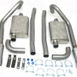 Load image into Gallery viewer, JBA 65-70 Ford Mustang 260-428 409SS Dual Turn Down Under Rear Valance Header Back Exhaust - Side View