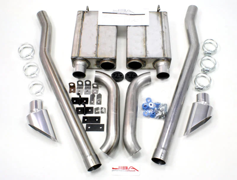 JBA 65-70 Ford Mustang 260-428 409SS Eleanor Style Dual Side Header Back Exhaust - Side View