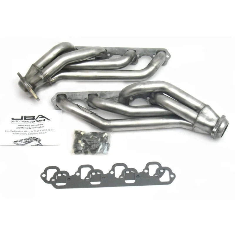 JBA 65-73 Ford Mustang 260-302 SBF 1-5/8in Primary Raw 409SS Mid Length Header - Main Product View