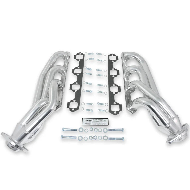 JBA 65-73 Ford Mustang 260-302 SBF 1-5/8in Primary Silver Ctd Mid Length Header - Main Product View