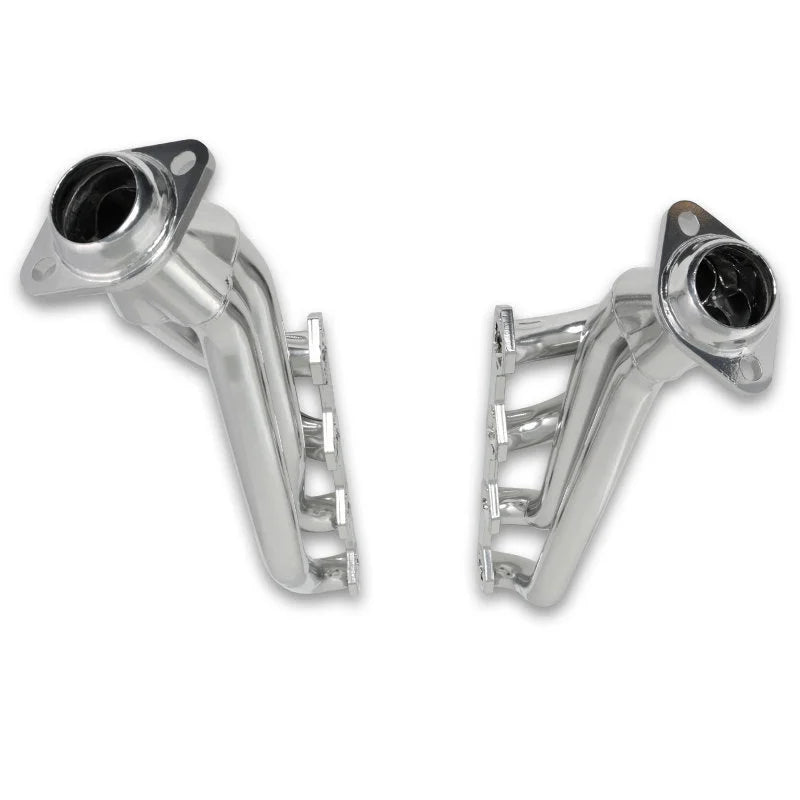 JBA 65-73 Ford Mustang 260-302 SBF 1-5/8in Primary Silver Ctd Mid Length Header - Installation View