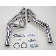 Load image into Gallery viewer, JBA 65-73 Ford Mustang 260-302 SBF 4 Speed C4/C6/AOD 1-3/4in Primary Silver Long Tube Header - Main Product View
