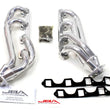Load image into Gallery viewer, JBA 65-73 Ford Mustang 260-302 SBF w/GT40-P Heads 1-5/8in Primary Silver Ctd Mid Length Header - Main Product View