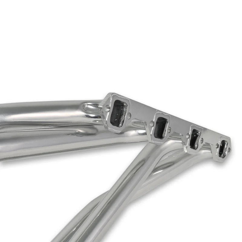 JBA 65-73 Ford Mustang 260-302/71-73 Ford 260-351W SBF 1-5/8in Primary Silver Ctd Long Tube Header - Back View