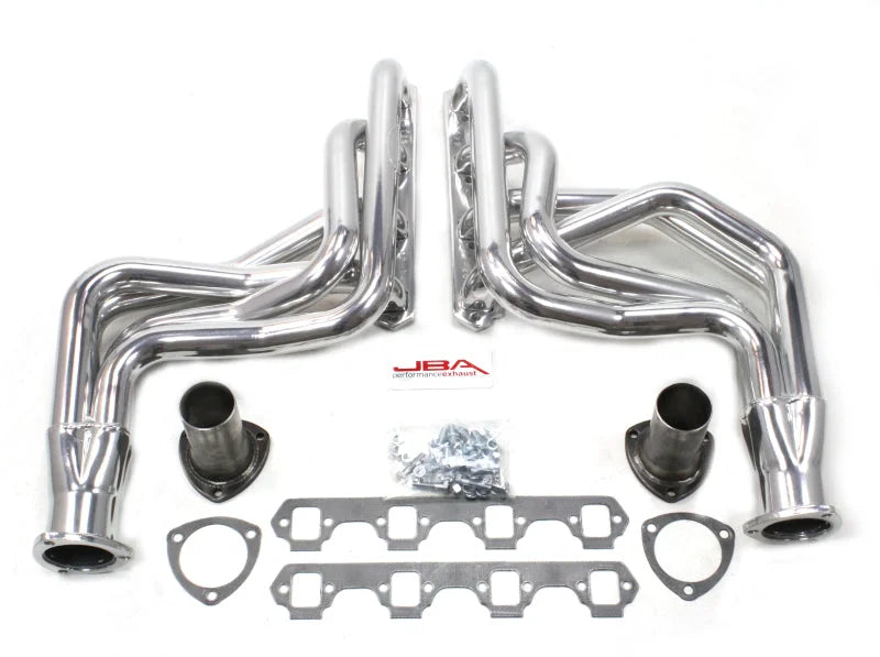 JBA 65-73 Ford Mustang 260-351W (w/Mustang II Suspension) 1-3/4in Primary Sliver Long Tube Header - Main Product View