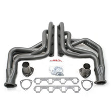 Load image into Gallery viewer, JBA 65-73 Ford Mustang 260-351W (w/Mustang II Suspension) 1-3/4in Primary Ti Ctd Long Tube Header - Side View