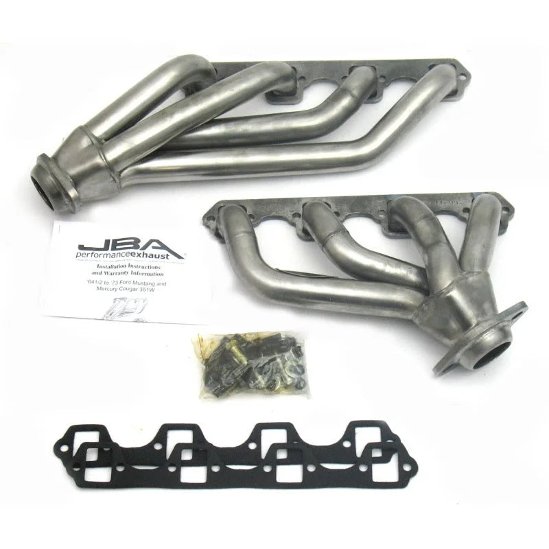 JBA 65-73 Ford Mustang 351W SBF 1-5/8in Primary Raw 409SS Mid Length Header - Main Product View