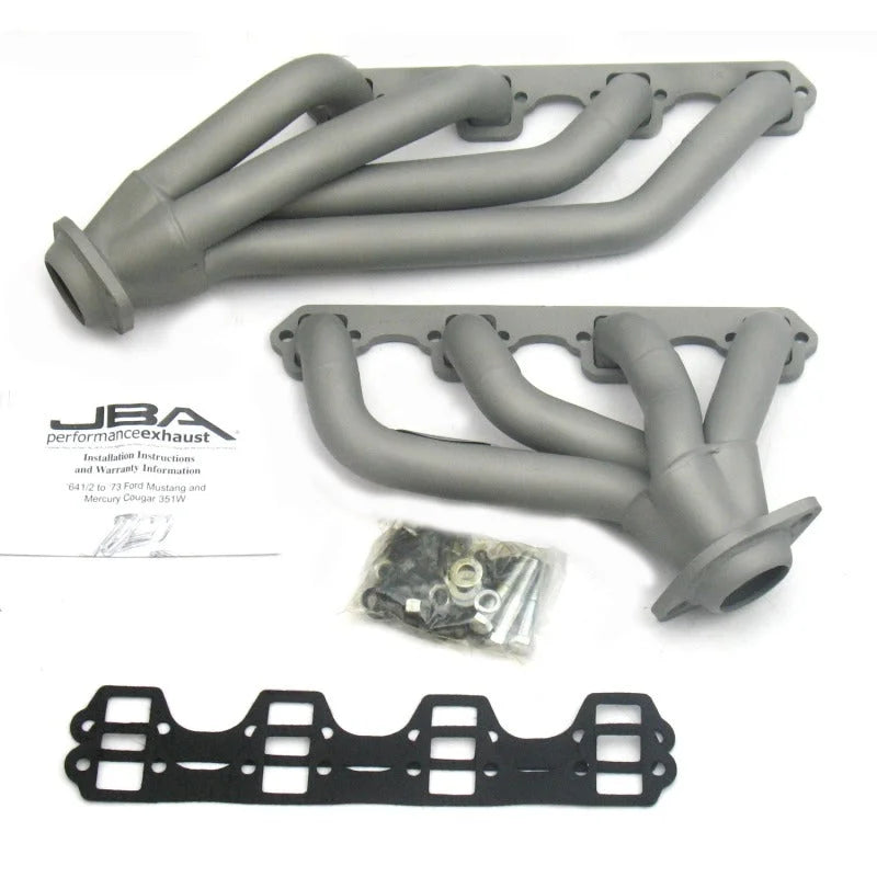 JBA 65-73 Ford Mustang 351W SBF 1-5/8in Primary Ti Ctd Mid Length Header - Main Product View