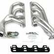 Load image into Gallery viewer, JBA 65-73 Ford Mustang 351W SBF w/T-5/Cable Clutch 1-5/8in Primary Silver Ctd Mid Length Header - Main Product View