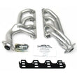 Load image into Gallery viewer, JBA 65-73 Ford Mustang 351W SBF w/T-5/Cable Clutch 1-5/8in Primary Silver Ctd Mid Length Header - Side View