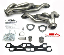 Load image into Gallery viewer, JBA 65-86 GM Truck 265-400 Carbureted w/A.I.R. 1-5/8in Primary Raw 409SS Cat4Ward Header - Side View