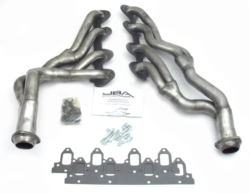 JBA 67-70 Ford Mustang 390-428 FE 1-3/4in-2-1/2in Primary Raw 409 Tri Y Header - Side View