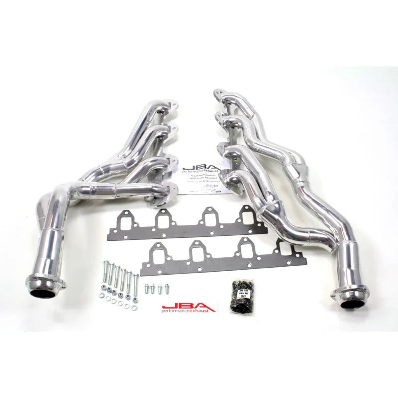 JBA 67-70 Ford Mustang 390-428 FE 1-3/4in-2-1/2in Primary Silver Ctd Tri Y Header - Main Product View