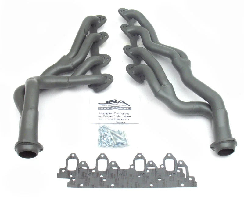 JBA 67-70 Ford Mustang 390-428 FE 1-3/4in-2-1/2in Primary Ti Ctd Tri Y Header - Side View