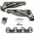 Load image into Gallery viewer, JBA 86-93 Ford Mustang 5.0L SBF 1-5/8in Primary Raw 409SS Cat4Ward Header - Side View