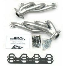 Load image into Gallery viewer, JBA 86-93 Ford Mustang 5.0L SBF 1-5/8in Primary Silver Ctd Cat4Ward Header - Main Product View